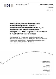 DANSK DS/EN ISO 20837