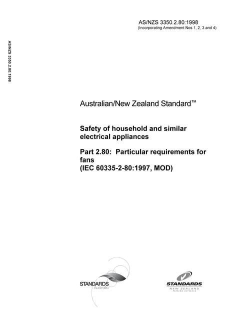 AS/NZS 3350.2.80:1998