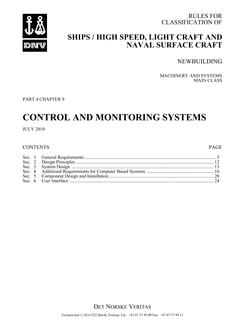 DNV DNV-RU-SHIPS/HSLC PART 4 CHAPTER 9