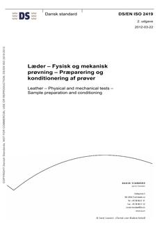 DANSK DS/EN ISO 2419