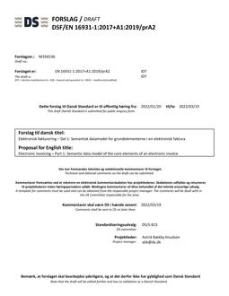 DANSK DSF/EN 16931-1+A1/PRA2