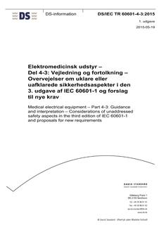 DANSK DS/IEC TR 60601-4-3