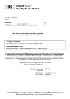 DANSK DSF/ISO/IEC FDIS 29794-4