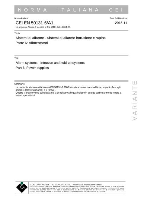 CEI EN 50131-6
