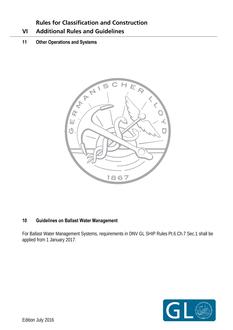 DNV GL ADDITIONAL RULES AND GUIDELINES VI-11-10