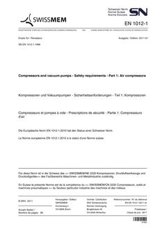 SNV SN EN 1012-1