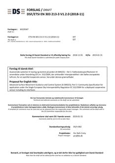DANSK DSF/ETSI EN 303 213-3 V1.2.0 (2018-11)