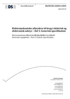 DANSK DS/EN IEC 61020-1