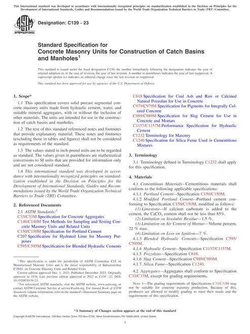ASTM C139-23