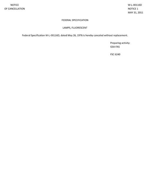 FAS W-L-00116D CANC NOTICE 1