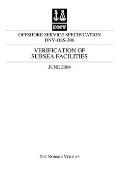 DNV DNV-OSS-306
