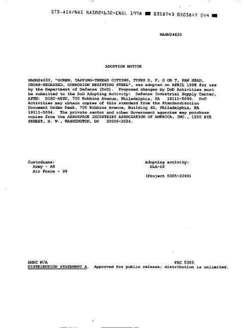 AIA NASM24630