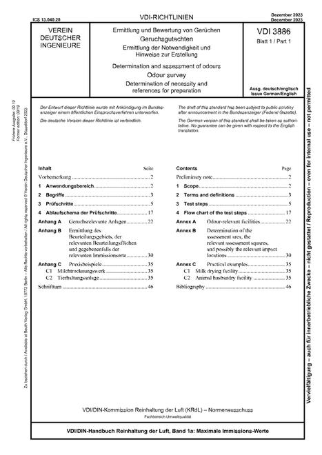 VDI VDI 3886 BLATT 1