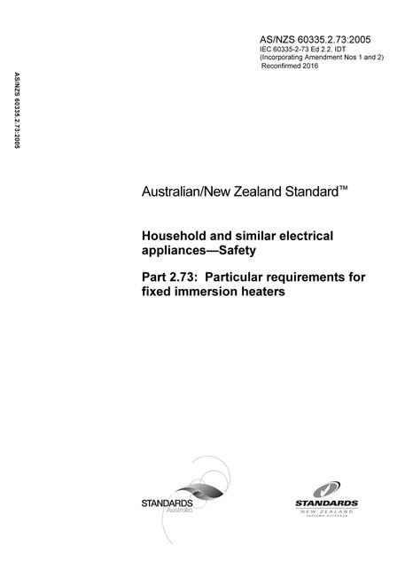 AS/NZS 60335.2.73:2005