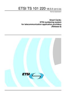 ETSI TS 101 220