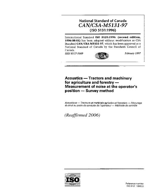 CAN/CSA M5131-97 (R2006)