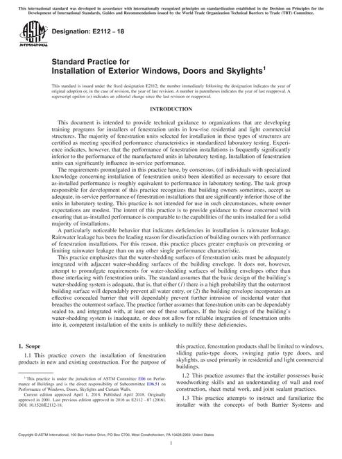 ASTM E2112-18
