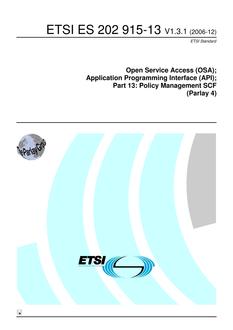 ETSI ES 202 915-13