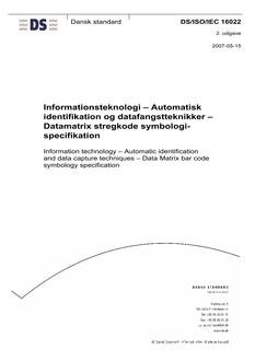 DANSK DS/ISO/IEC 16022