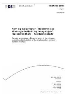 DANSK DS/EN ISO 20483