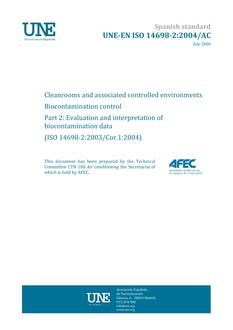 AENOR UNE-EN ISO 14698-2