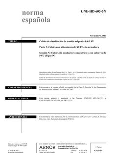 AENOR UNE-HD 603.5N