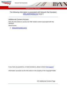 NR NR/L3/OPS/045/2.01 ISSUE 4