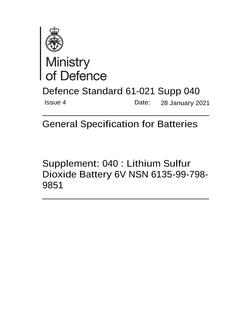 MODUK DEF STAN 61-021: SUPP 040