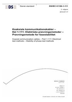 DANSK DS/IEC 61196-1-111