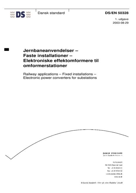 DANSK DS/EN 50328