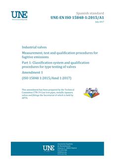 AENOR UNE-EN ISO 15848-1