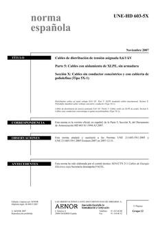 AENOR UNE-HD 603-5X