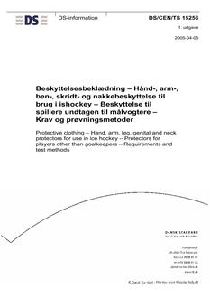 DANSK DS/CEN/TS 15256