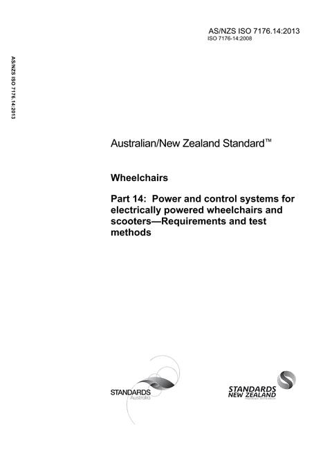AS/NZS ISO 7176.14:2013