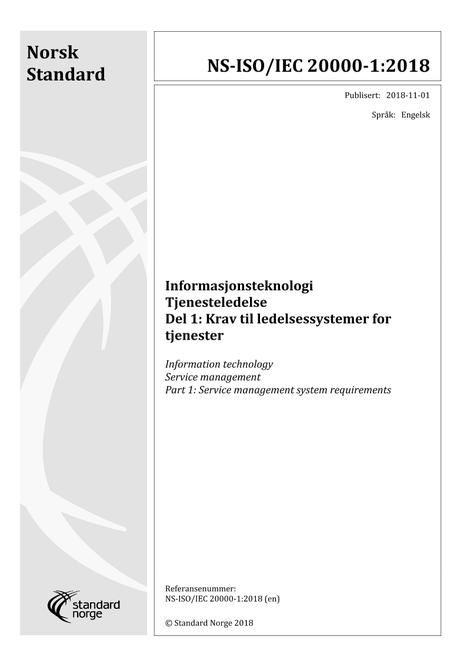 NS-ISO/IEC 20000-1:2018
