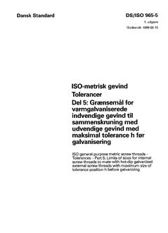 DANSK DS/ISO 965-5