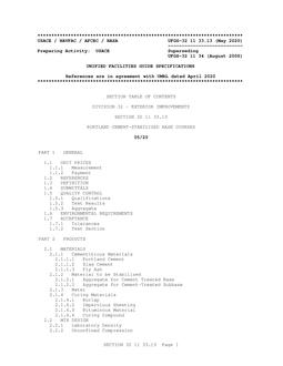 ARMY UFGS-32 11 33.13