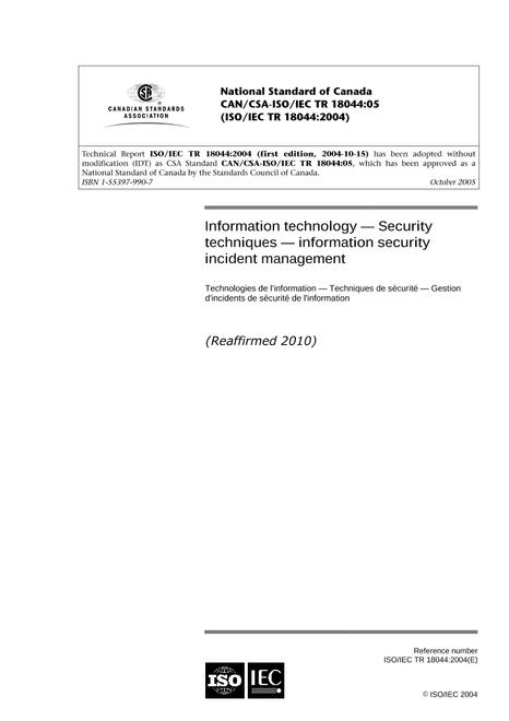 CAN/CSA-ISO/IEC TR 18044-05 (R2010)