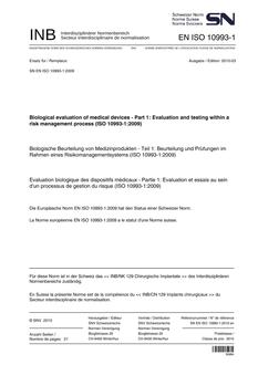 SNV SN EN ISO 10993-1