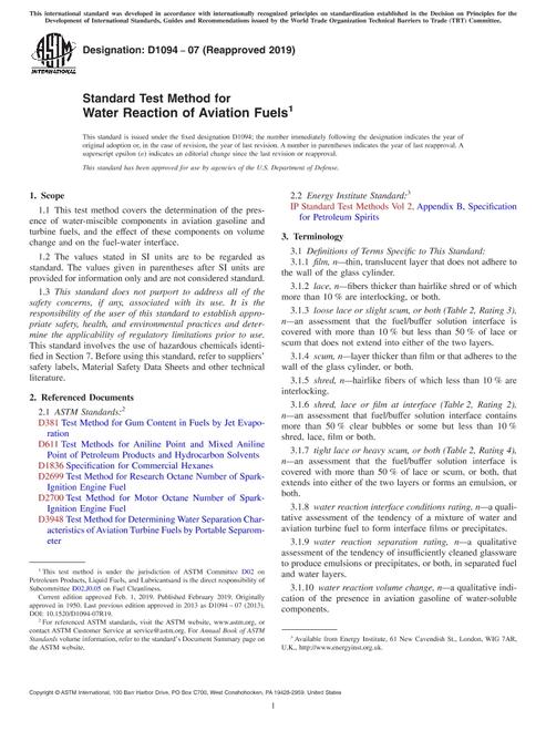 ASTM D1094-07(2019)