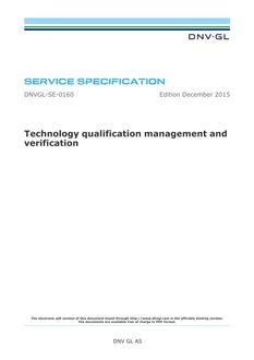 DNV DNVGL-SE-0160