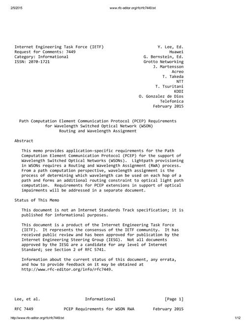 IETF RFC 7449
