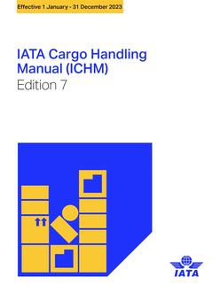 2023 IATA Cargo Handling Manual (ICHM)