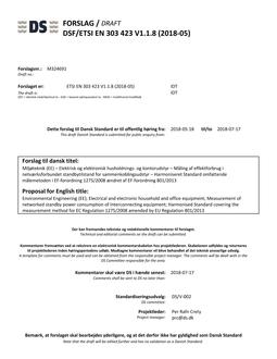 DANSK DSF/ETSI EN 303 423 V1.1.8 (2018-05)