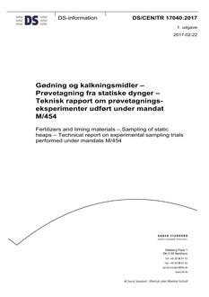 DANSK DS/CEN/TR 17040