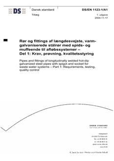 DANSK DS/EN 1123-1