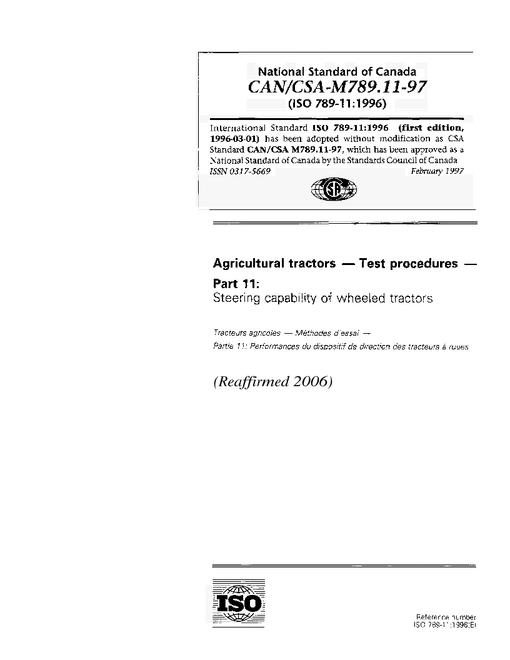 CAN/CSA M789.11-97 (R2006)