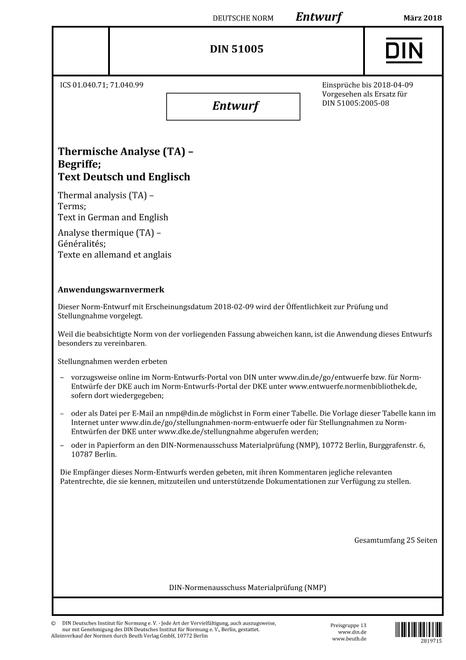 DIN 51005 - DRAFT