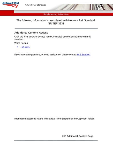 NR TEF 3231 ISSUE 1