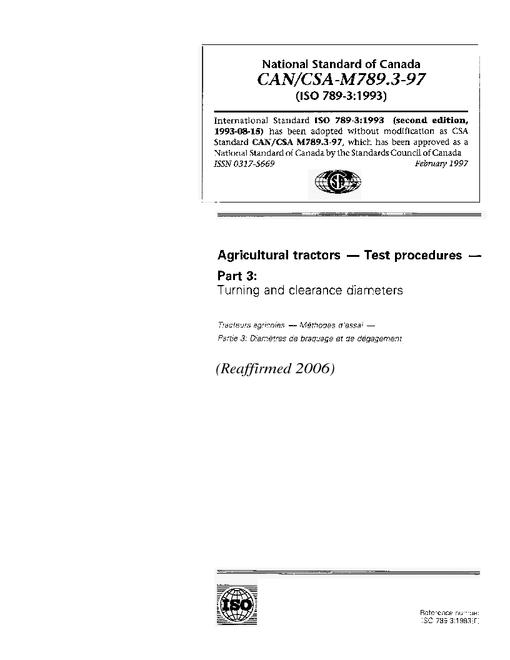 CAN/CSA M789.3-97 (R2006)